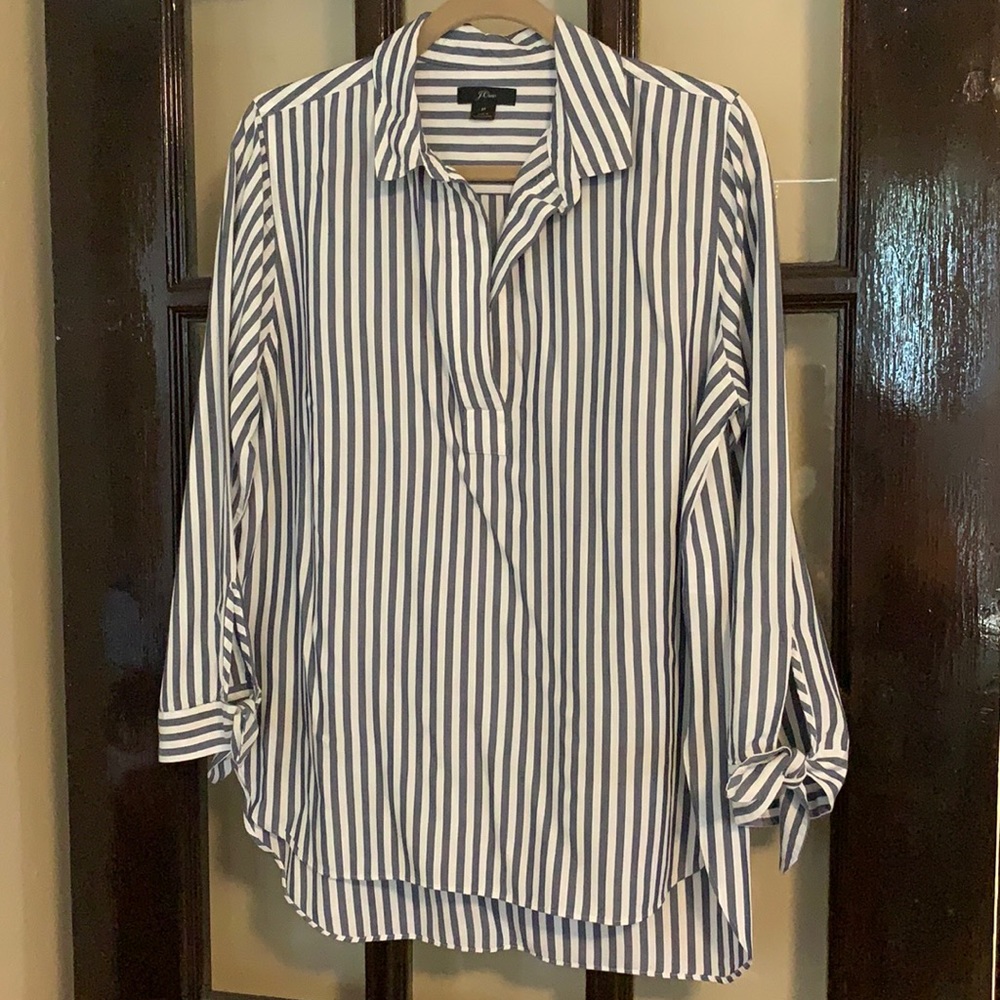 J. Crew striped tunic top ~ medium, EUC